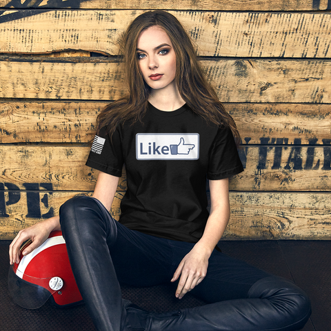 Click to like! (Dark color) Short-Sleeve Unisex T-Shirt